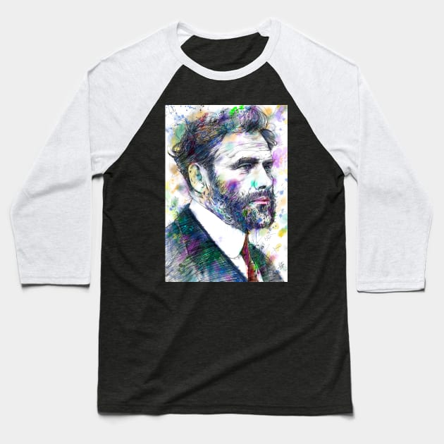 GUSTAV KLIMT watercolor portrait Baseball T-Shirt by lautir